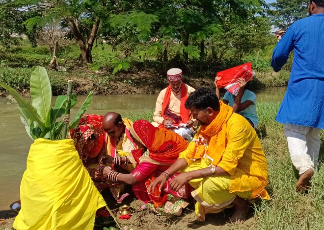 नवरात्र के आज सप्तमीतथि पर गंगा पूजा
