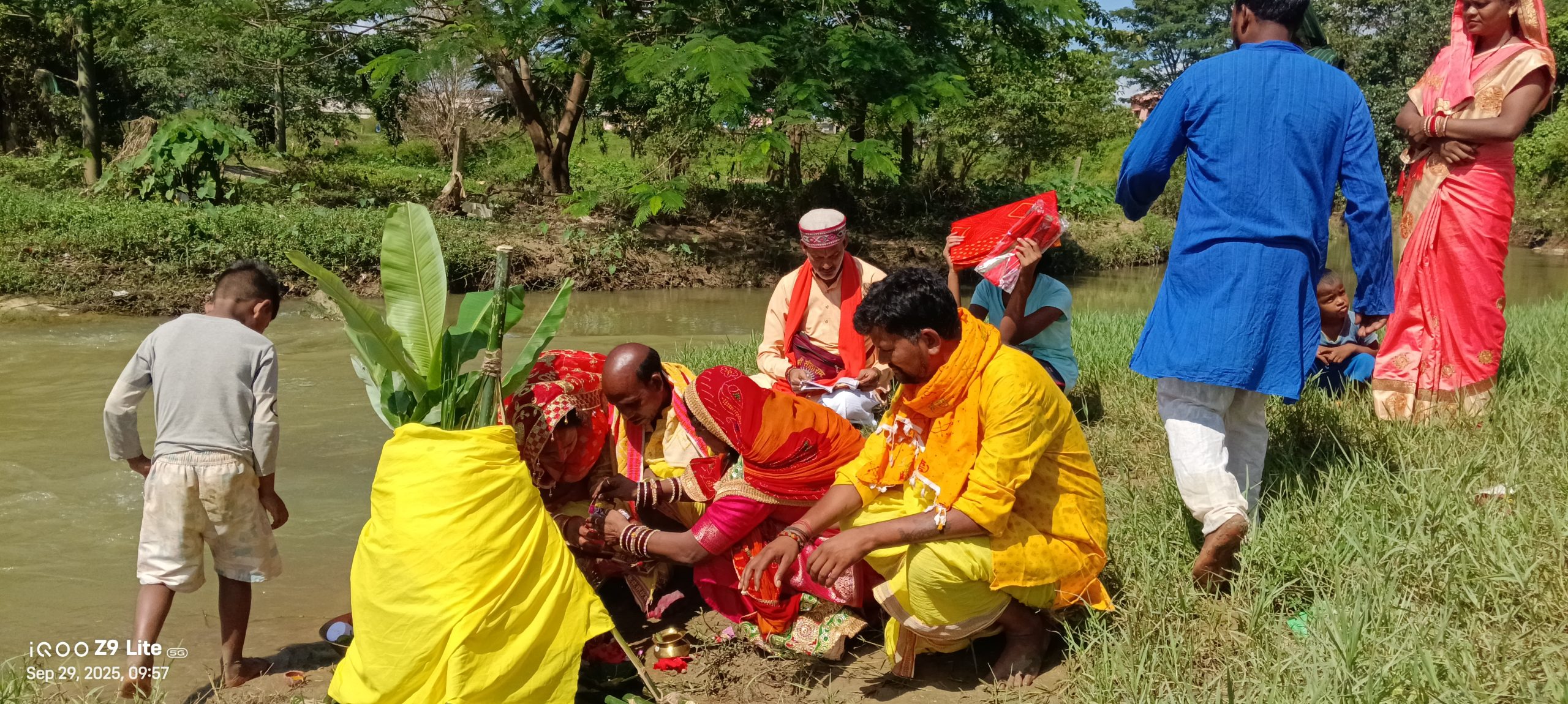 नवरात्र के आज सप्तमीतथि पर गंगा पूजा