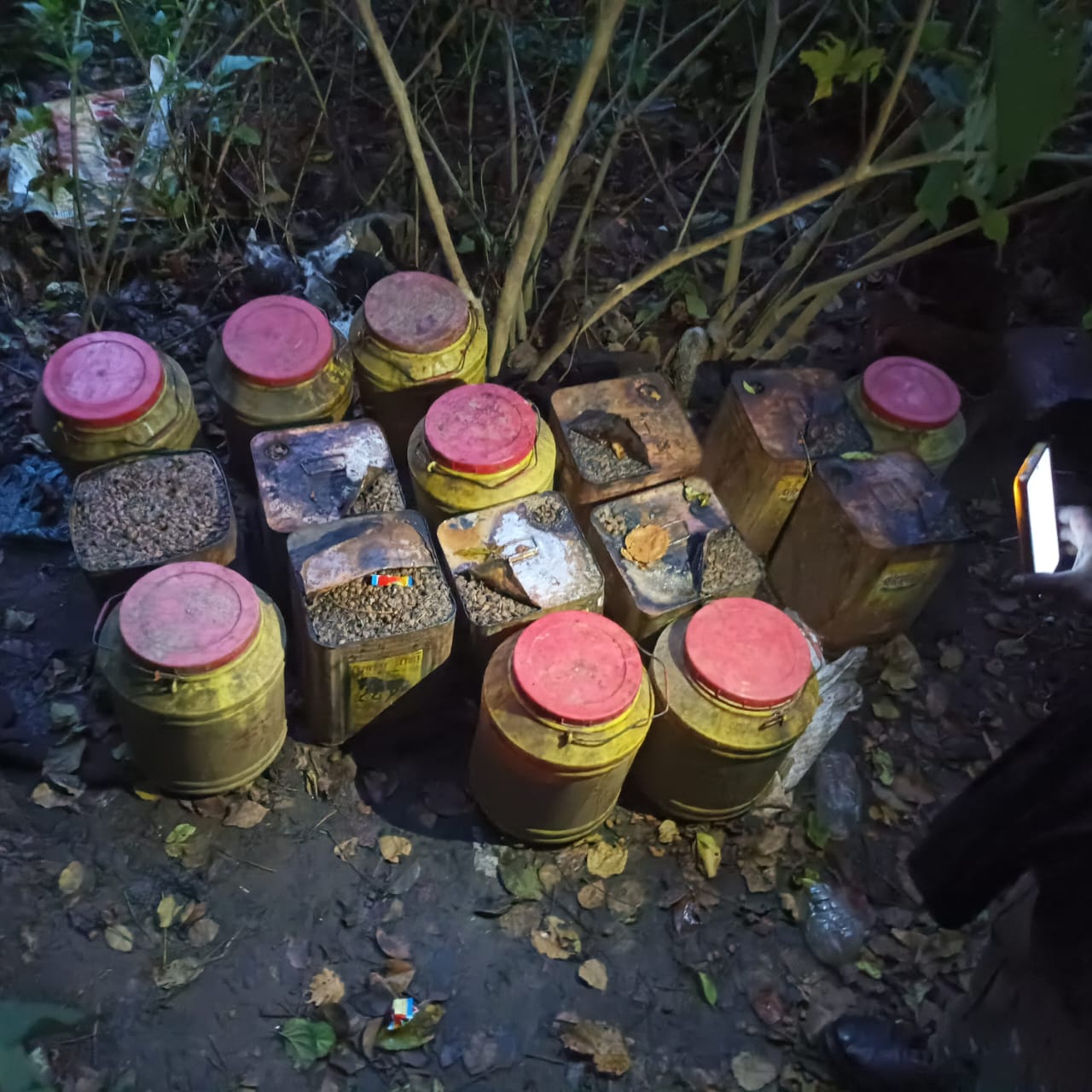 घाटशिला में बड़ी कार्रवाई: उत्पाद विभाग ने स्वर्णरेखा नदी किनारे अवैध शराब भट्टी पर मारा छापा, 750 किलो जावा महुआ नष्ट