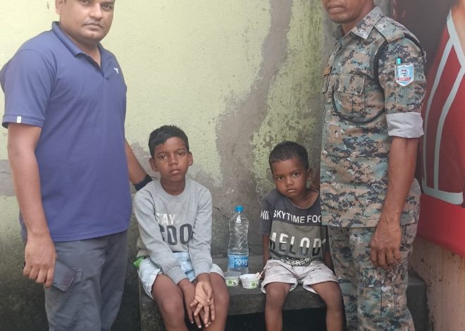 पोटका पुलिस ने दिखाई मानवता: भटके दो मासूमों को नानी के घर पहुँचाया