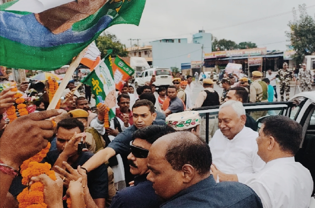 मुख्यमंत्री नीतीश कुमार ने मिथिला में किया भव्य रोड शो