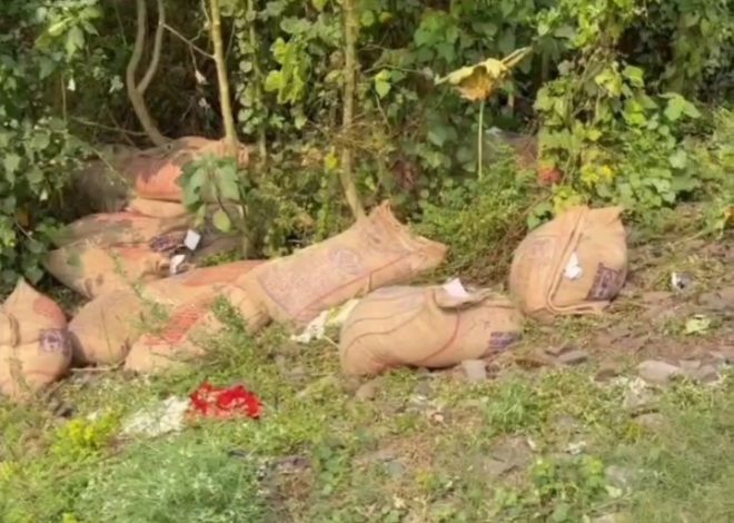 चलती मालगाड़ी से चावल चोरी, 22 बोरे बरामद  