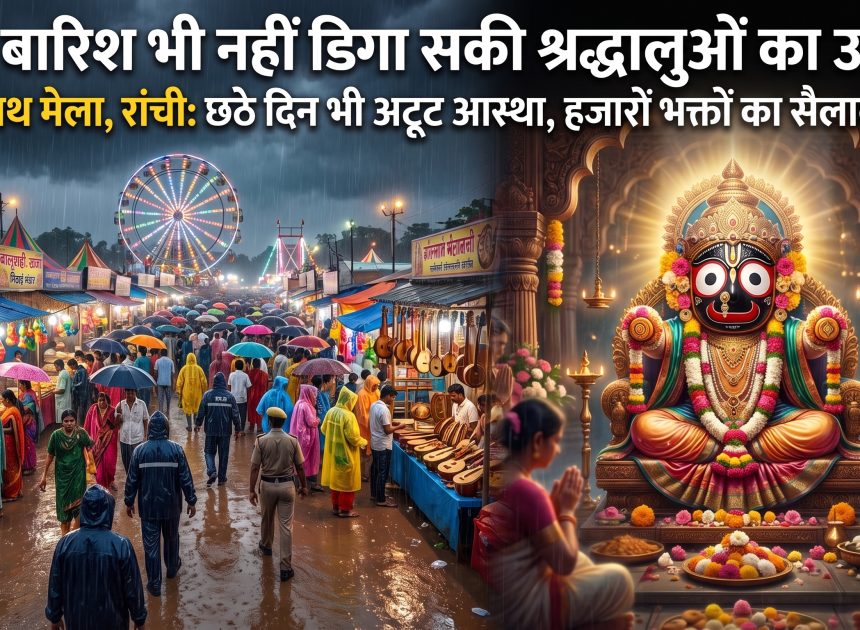 भारी बारिश भी नहीं डिगा सकी श्रद्धालुओं का उत्साह, जगन्नाथ मेला के छठे दिन उमड़ी हजारों भक्तों की भीड़