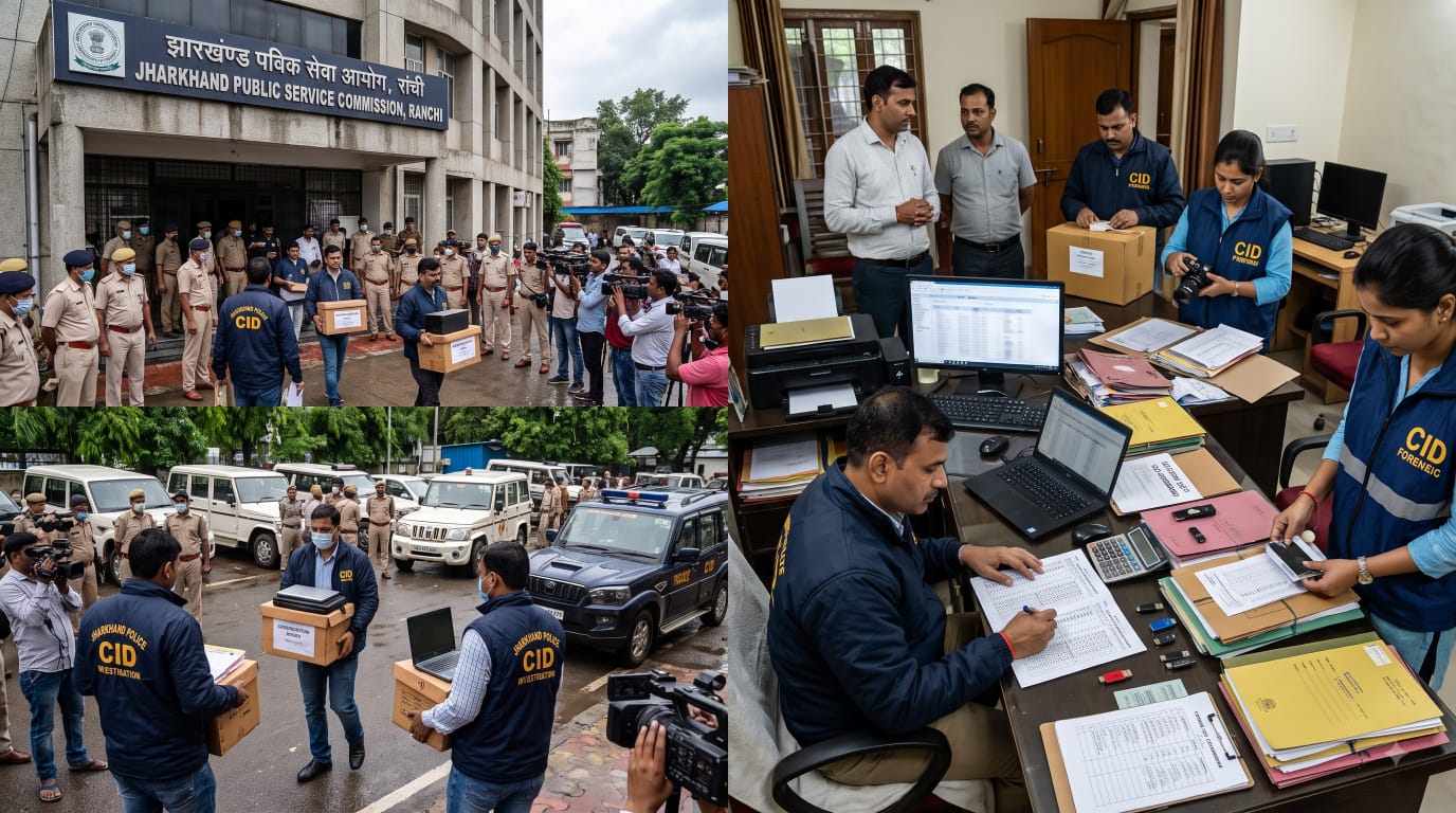 JPSC घोटाले की जांच में CID का सबसे बड़ा एक्शन, 20 से ज्यादा ठिकानों पर ताबड़तोड़ रेड